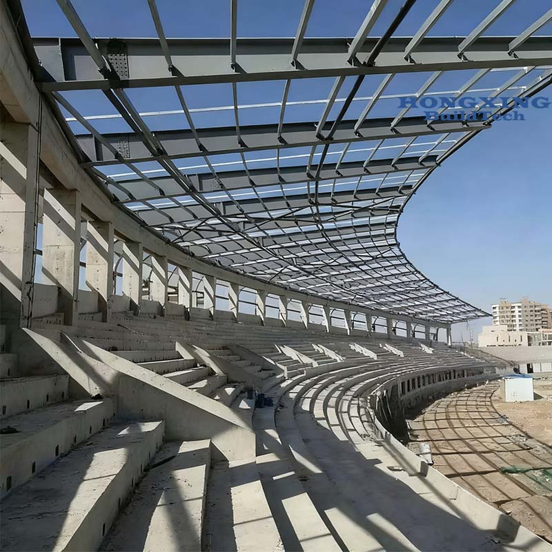 Stadium Construction Projects Light Weight Large Span Quick Build Steel Structure Stadium