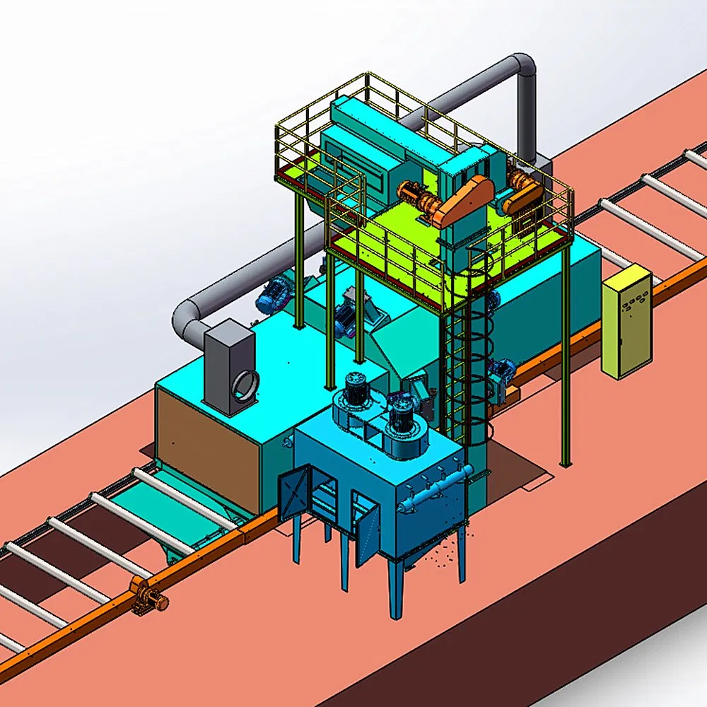 Roller Conveyor Steel Structures Abrasive Blasting Equipment Shot Blasting Machine