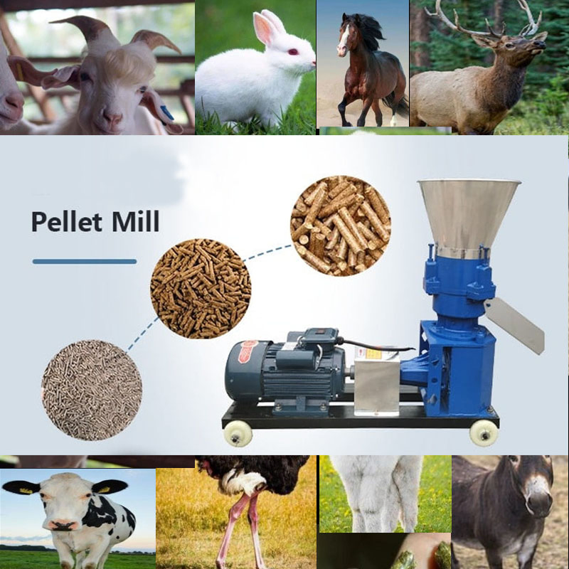 Rabbit Feed Pellet Making Machine, Pellet Mill Feed Mixer for Cattle Cow Animal Feed Pellet Production Line