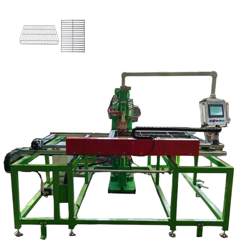 Semi Automatic Wire Mesh Storage Rack Shelf CNC Spot Welding Machine