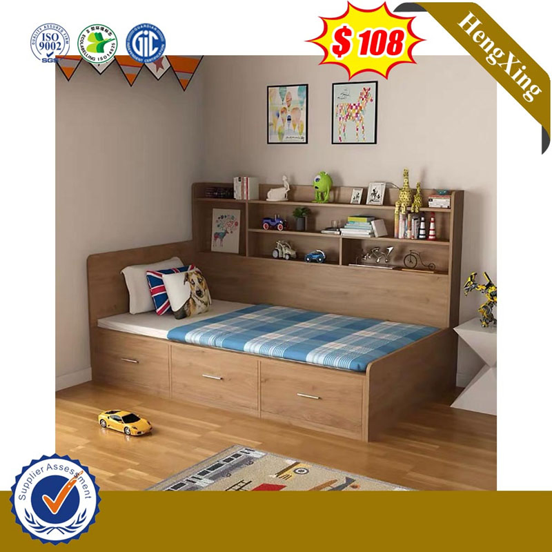 Antique Wood Kids Bunk Bed, School Baby Children Single Bedroom Furniture Design