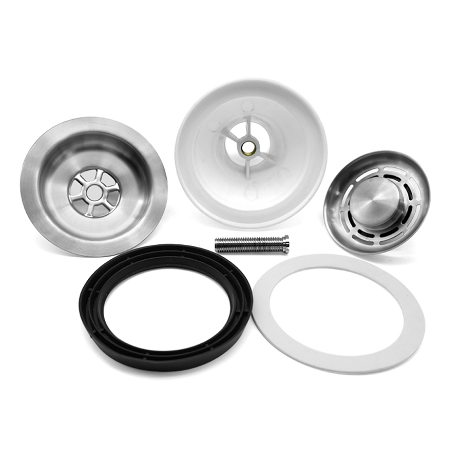 E-02-40 Scarico per lavello da cucina con guarnizione in silicone, a tenuta stagna e facile da installare
