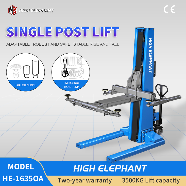 Movable Single Post Car Lift 3500kg CE Approved Auto Hoist Equipment