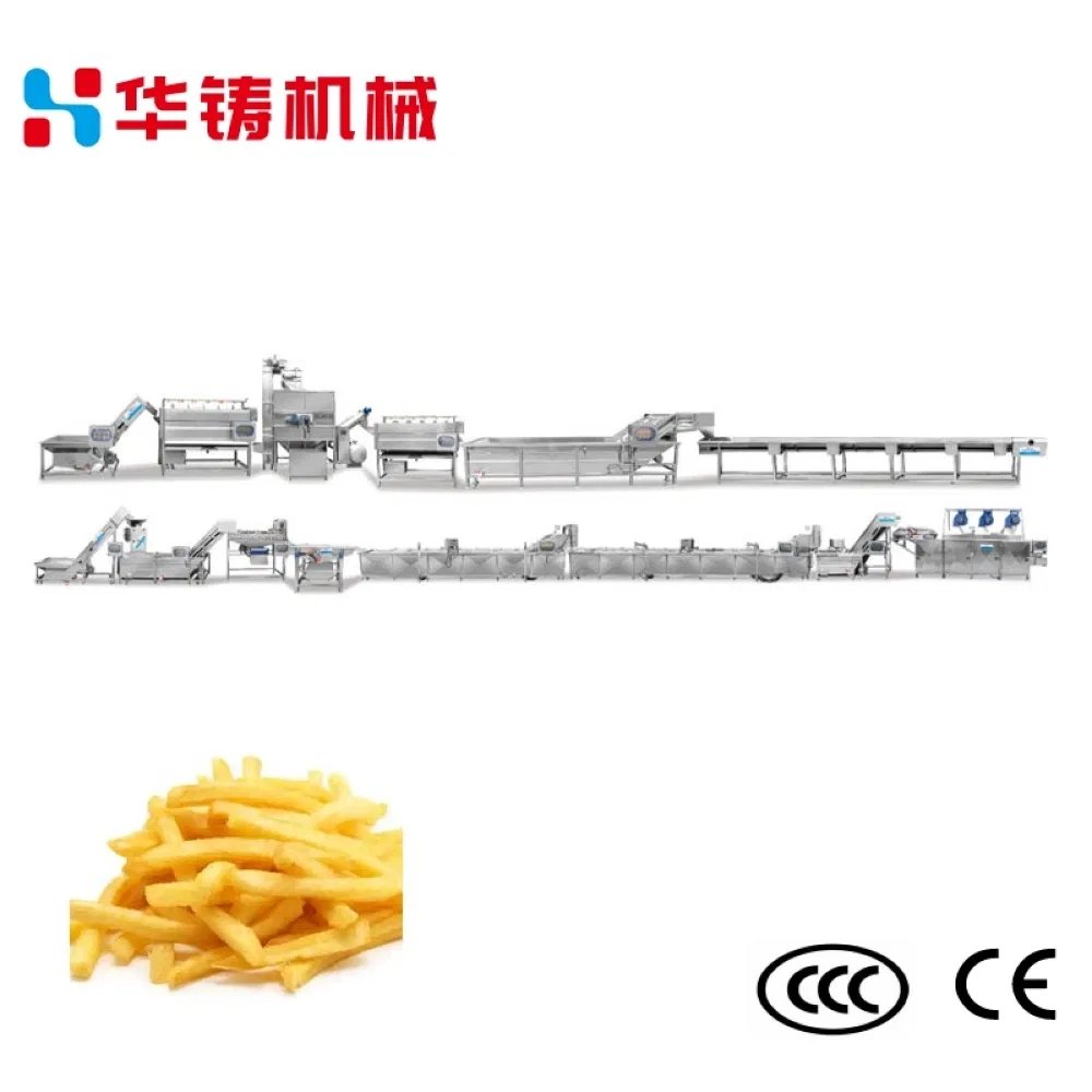 Continuous Production Automatic Potato Chips Frozen French Fries Production Line for Food Processing Enterprises