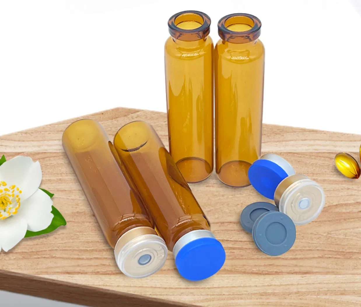 Medicinal-Grade 10ml Dark-Colored Oral Liquid Glass Bottles with Lids
