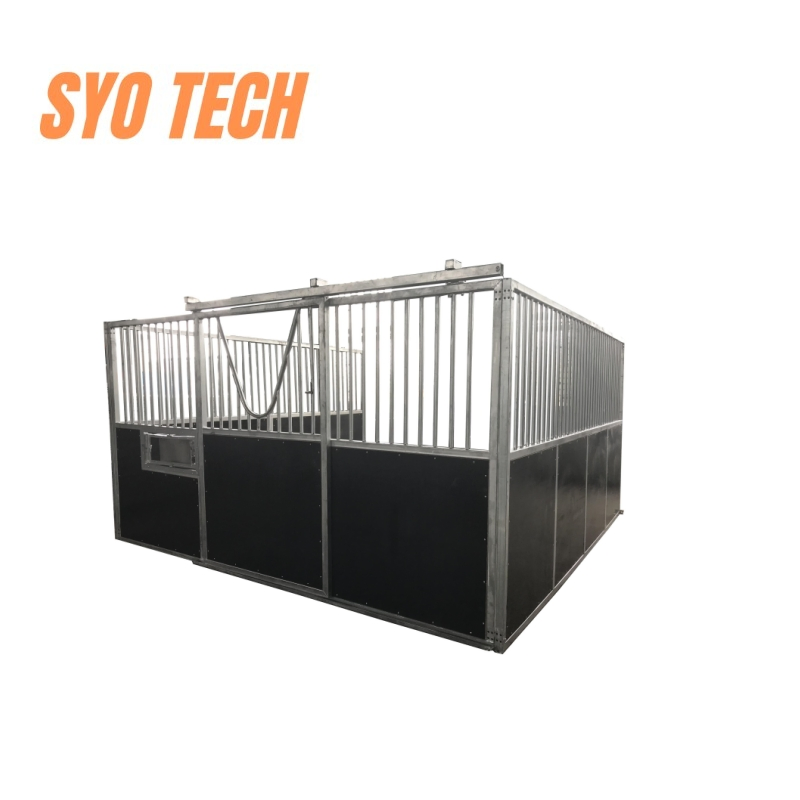 Customizable Galvanized Corrosion-Resistant Frame Equine Stable Portable Plywood Horse Stall
