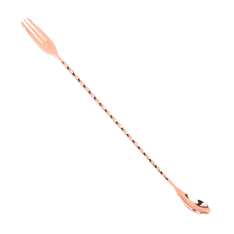 Wiederverwendbarer Edelstahl-Löffel-Cocktail-Trinkhalm-Rührer