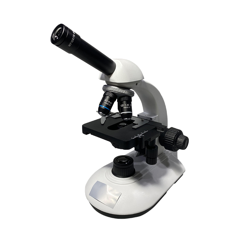 Microscopio biológico monocular para estudiantes B104 con aumento de 40X a 1000X