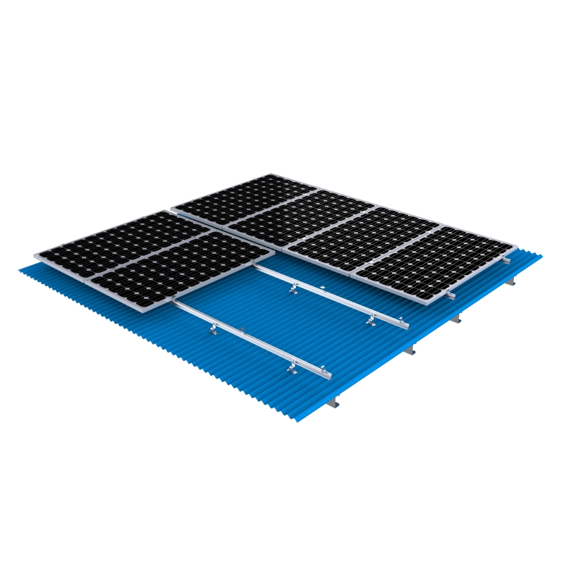 Staffa a morsetto per montaggio su tetto di pannelli solari in canale a U lungo in alluminio personalizzato per kit di supporti fotovoltaici, mini binari per tetti metallici zincati