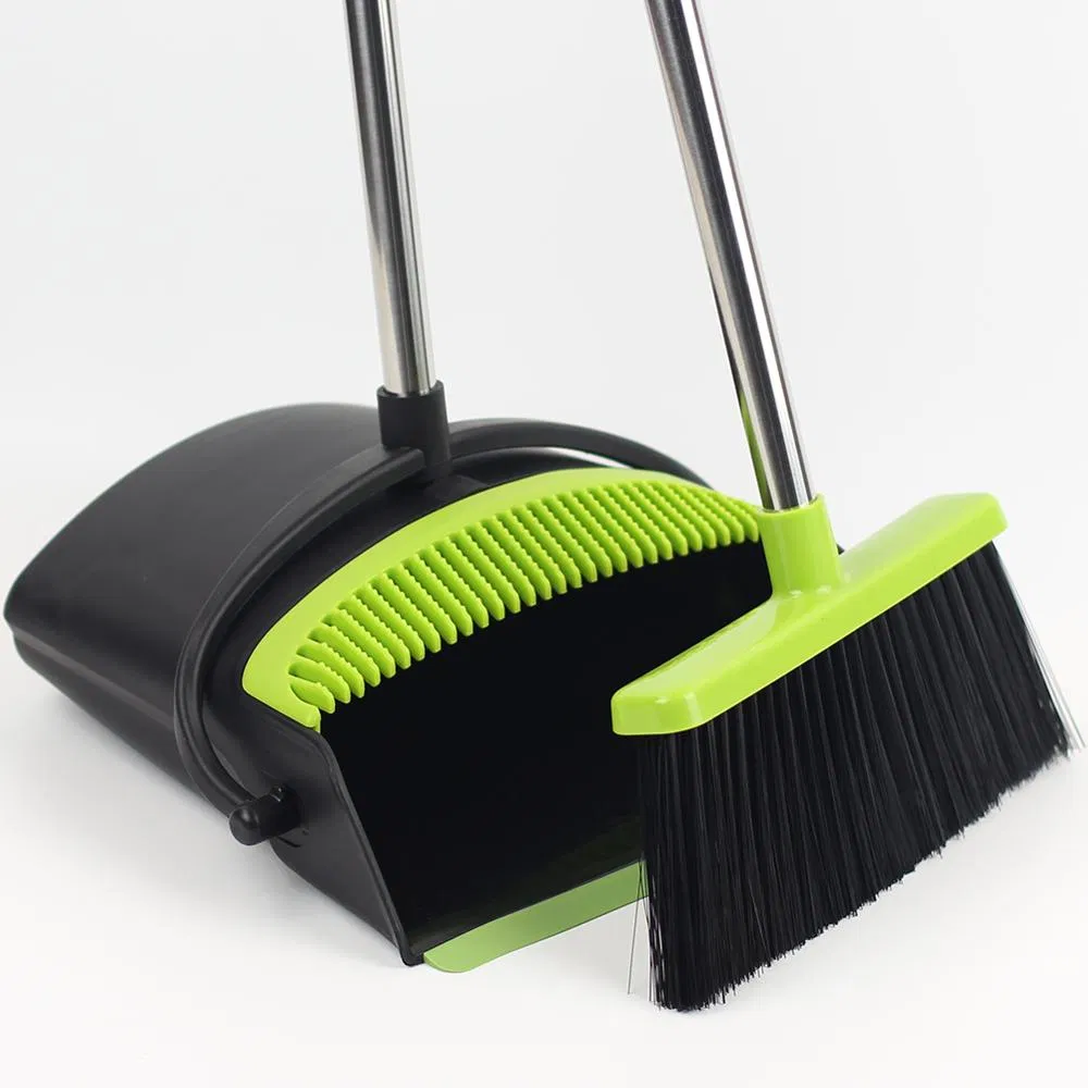 Durable 3 in 1 Folding Standing Broom and Dustpan Set