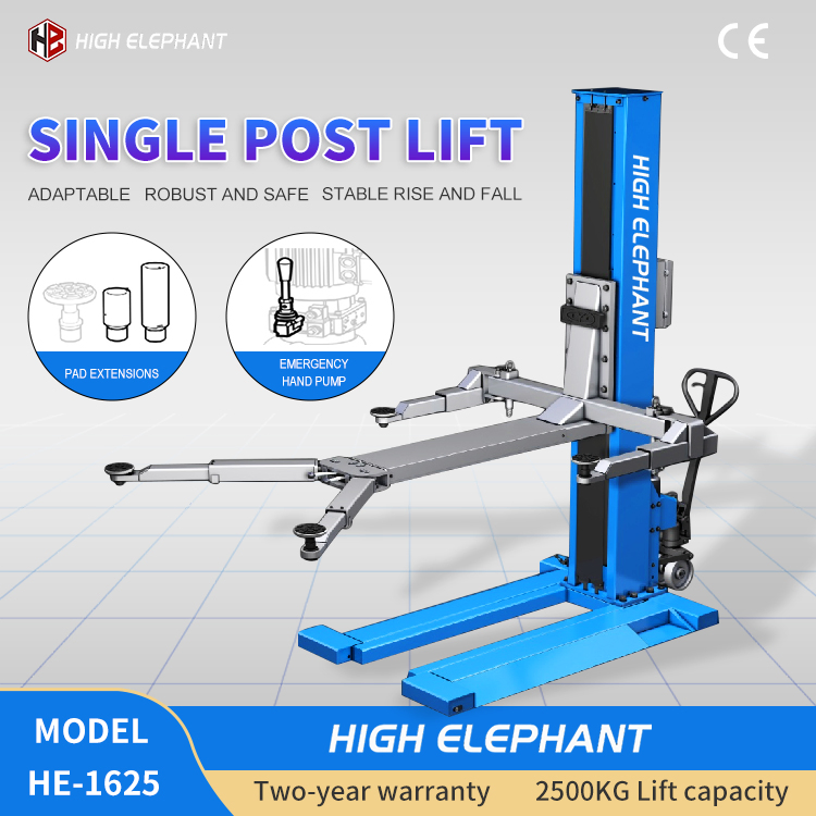 Mobile Single Post Car Hoist Hydraulic Auto Lift for Car Repair Service