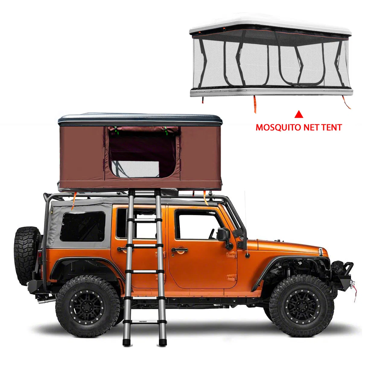 4X4 Off Road Camping Rectangle Mesh Style Car DIY Roof Top Tent