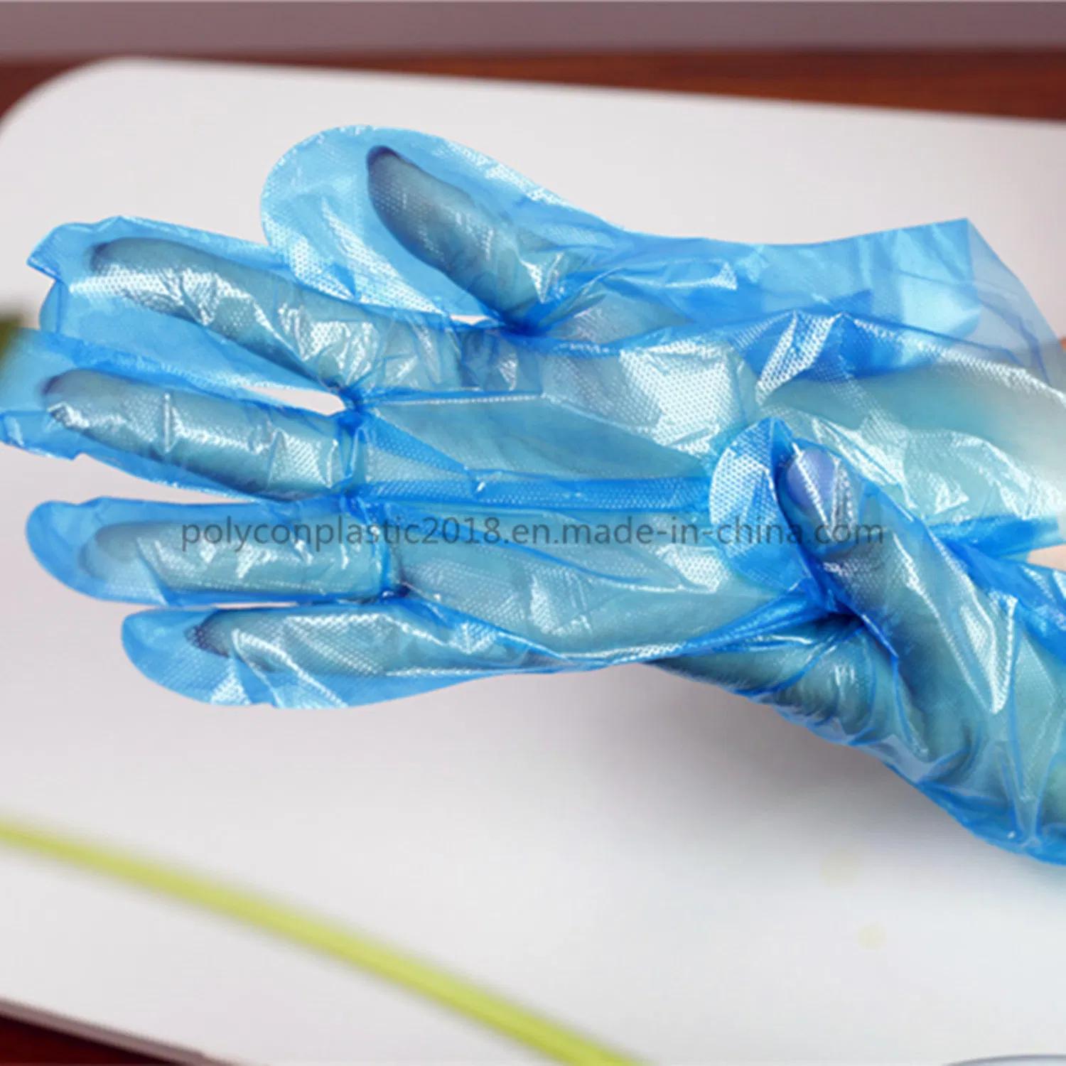 HDPE LDPE Embossed Clear Polythene Disposable Plastic Gloves