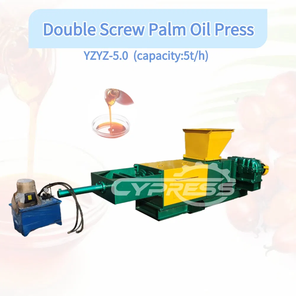 1t 3t 5t Twin Screw Palm Oil Press Machine Oil Palm Fruit Sterilizer Thresher Processing Red Crude Palm Oil Extraction Machine in Nigeria