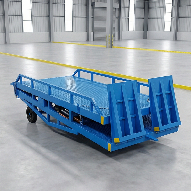 Movable Loading Dock Ramps, Portable Truck Loading Ramp, Mobile Forklift Steel Container Ramp