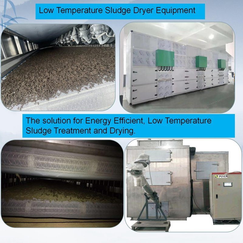 Essiccamento di fanghi di acque reflue industriali Processo di trattamento delle acque reflue Attrezzatura di essiccazione con pompa di calore per essiccatore di fanghi di effluenti industriali