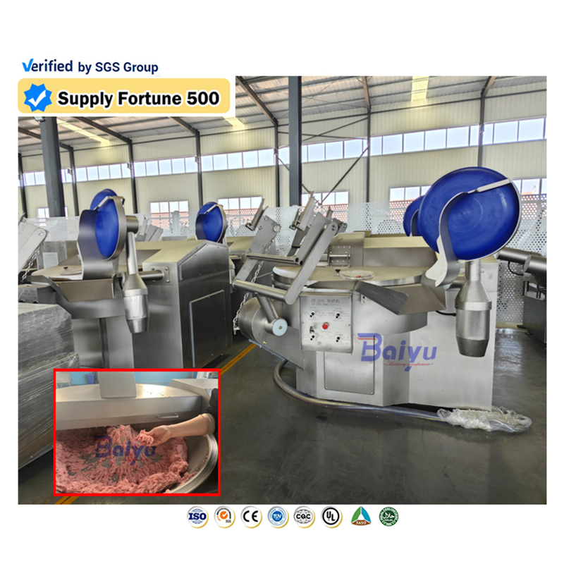 Baiyu 125L High Speed Meat Bowl Cutter for Sausage Meatball Emulsification