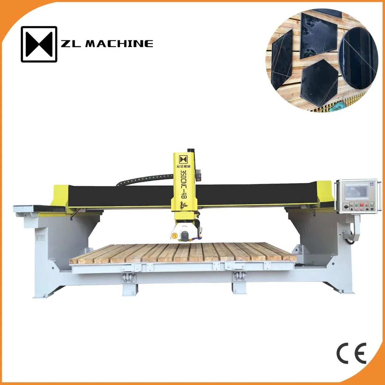 4 Axis Stone CNC Bridge Saw Cutting Machine for Granite, Marble, Quartz