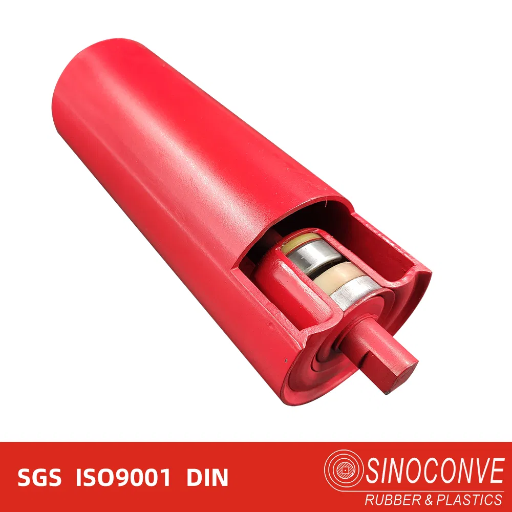 Professional Design Impact Conveyor Roller, Rubber Coated Conveyor Rollers for Mining Idler