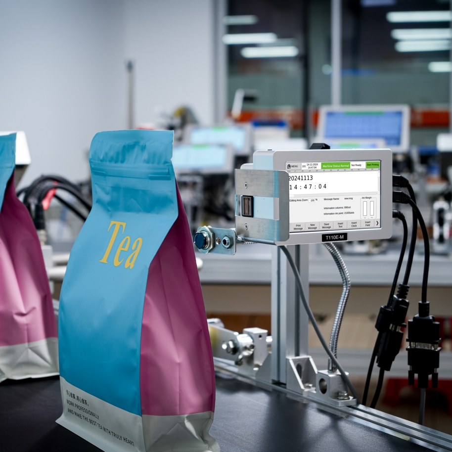Imprimante à jet d'encre thermique Tij Docod T110m, machine d'impression de codes-barres et de dates pour emballages plastiques