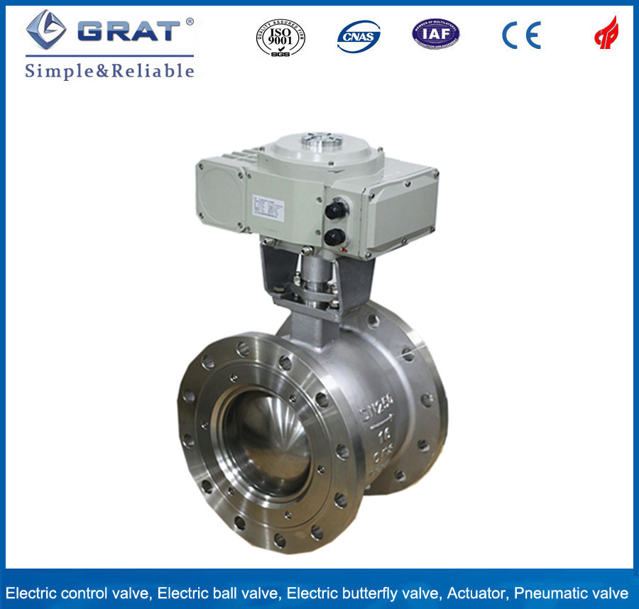 ANSI High Pressure DN100 SS316 Flanged Stainless Steel Floating Electric Actuated Ball Valve ATEX Actuator for Chemical Machinery