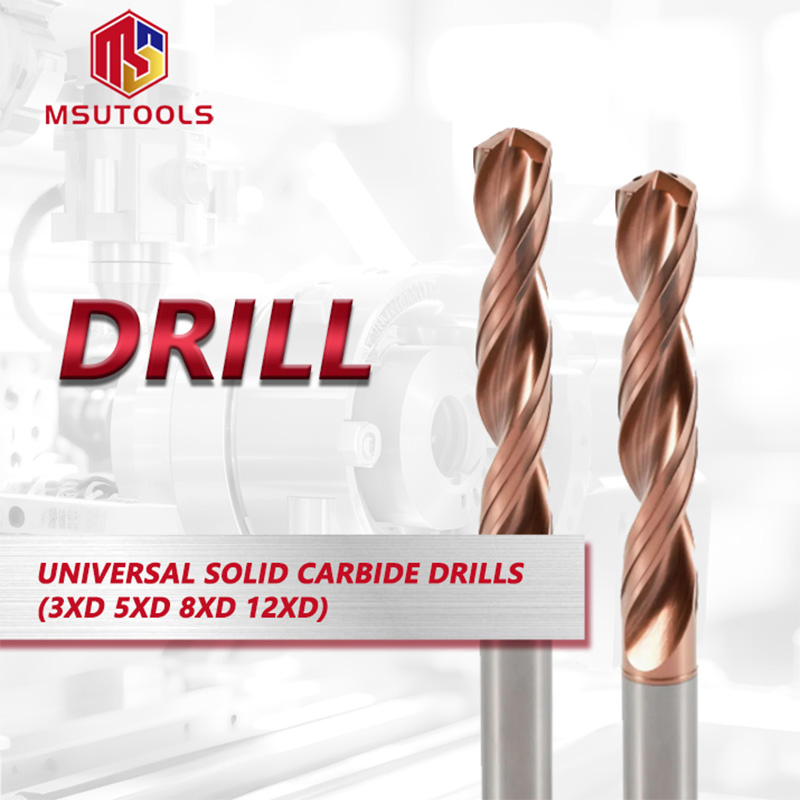 3xd 5xd 8xd 3-20mm Punta elicoidale in carburo solido gambo dritto rivestita TiAlN punta per trapano CNC per foratura metallo