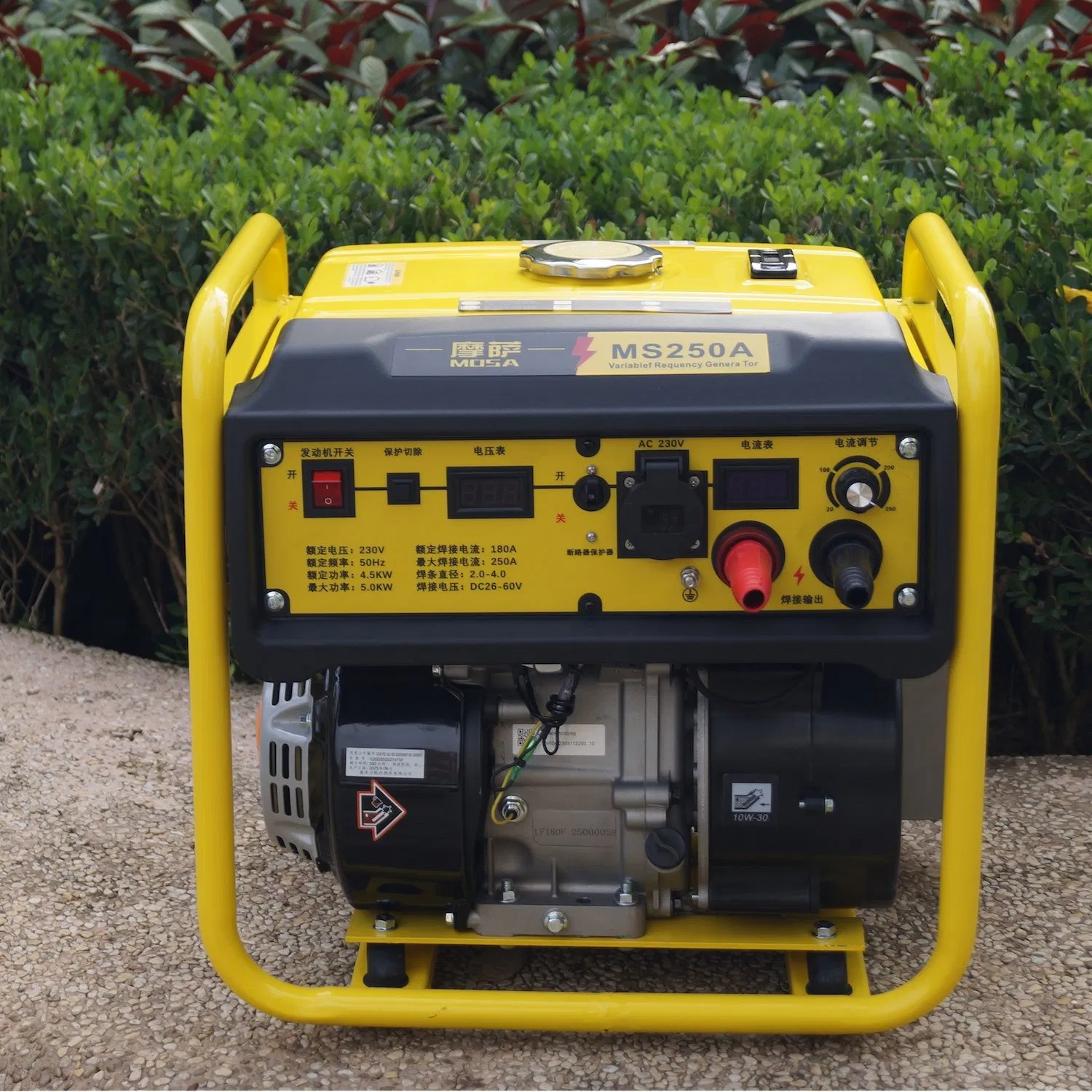Generatore inverter per saldatura a benzina portatile digitale con motore Lifan a 4 tempi raffreddato ad aria ad avviamento stabile da 250A