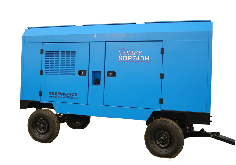 17 bar SDP740H Tragbarer dieselbetriebener Schraubenluftkompressor