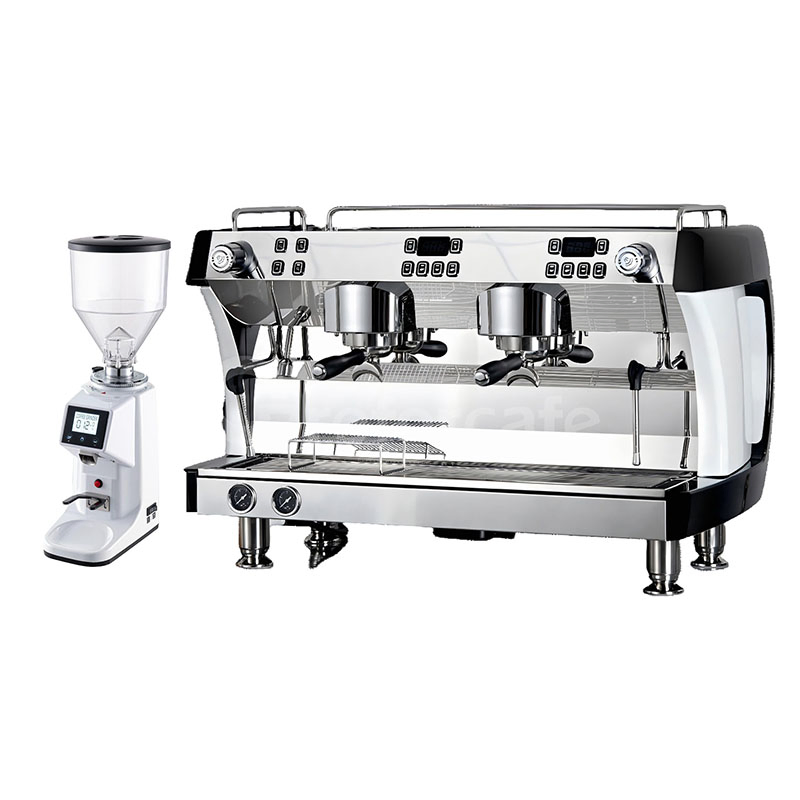 Professional Triple Boilers 2 Groups 9bar Rotary Pump Commercial Semi-Automatic Espresso Coffee Machine with LED Light