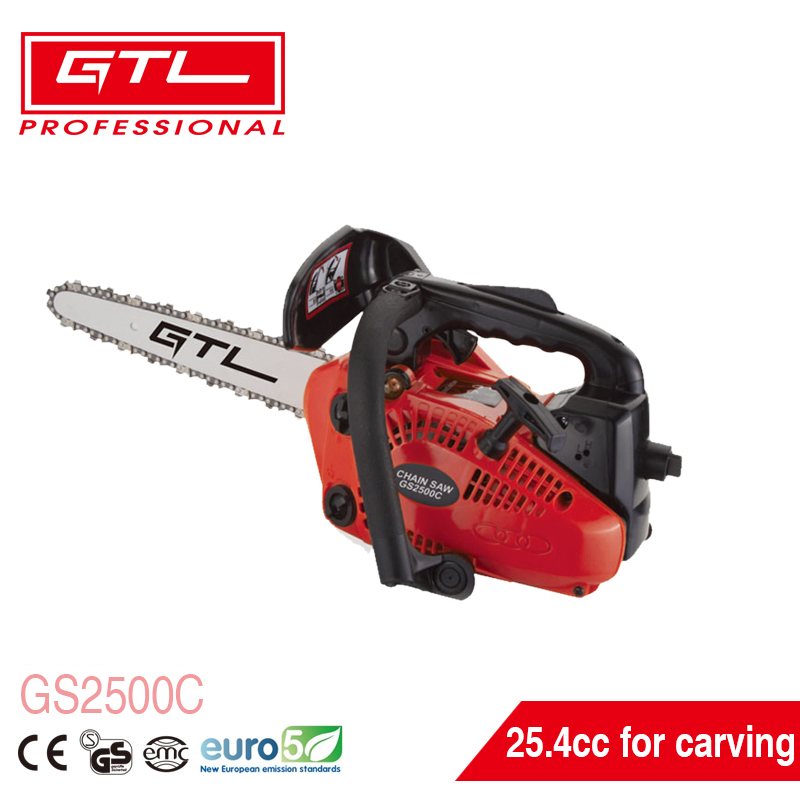 25.4cc 10/12 Inch Bar 2-Stroke Gasoline Powered Handheld Chainsaw GS2500C for Wood Cutting