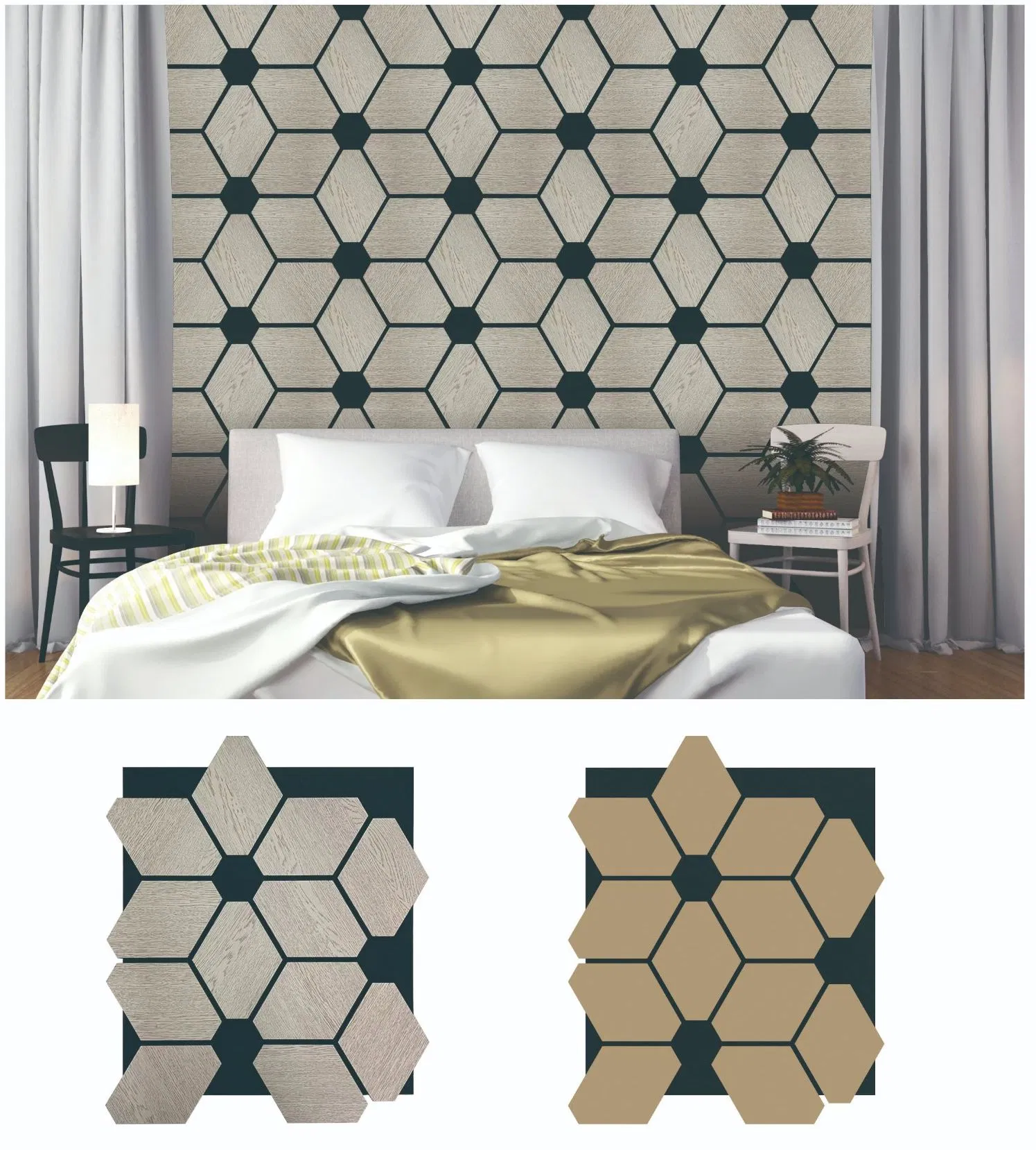 Customized Decorative Wall Panel Acoustic Board HDF MDF Building Materials for Bedroom Living Room