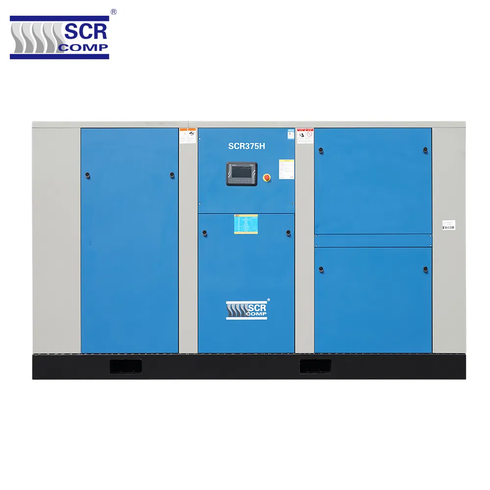 SCR375H Series Japanese Technology Two Stage Direct Driven Air Cooling Energy Saving Rotary Screw Air Compressor