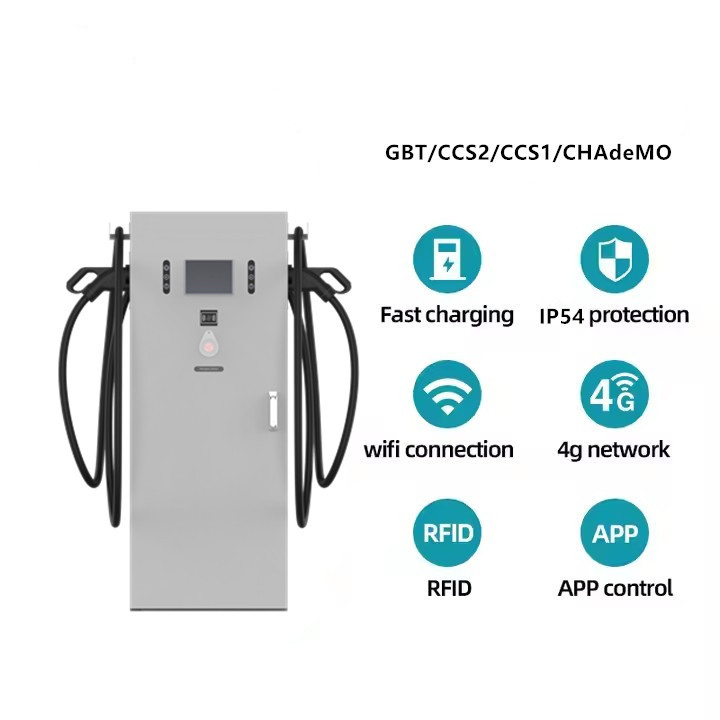 60kw 80kw Gbt/CCS2/Chademo Commercial DC Quick Car Electric Vehicle Charging Station