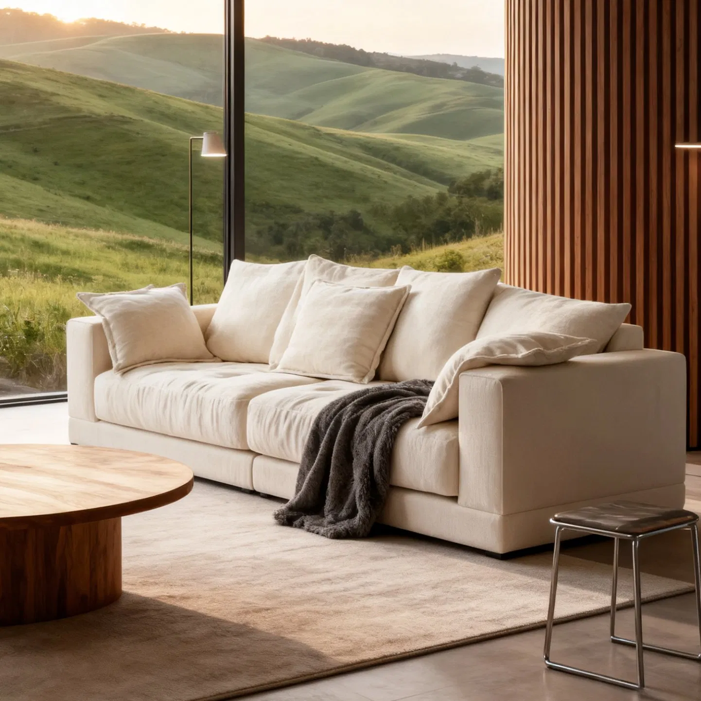 High-End Luxus Stoff Sectional Sofa