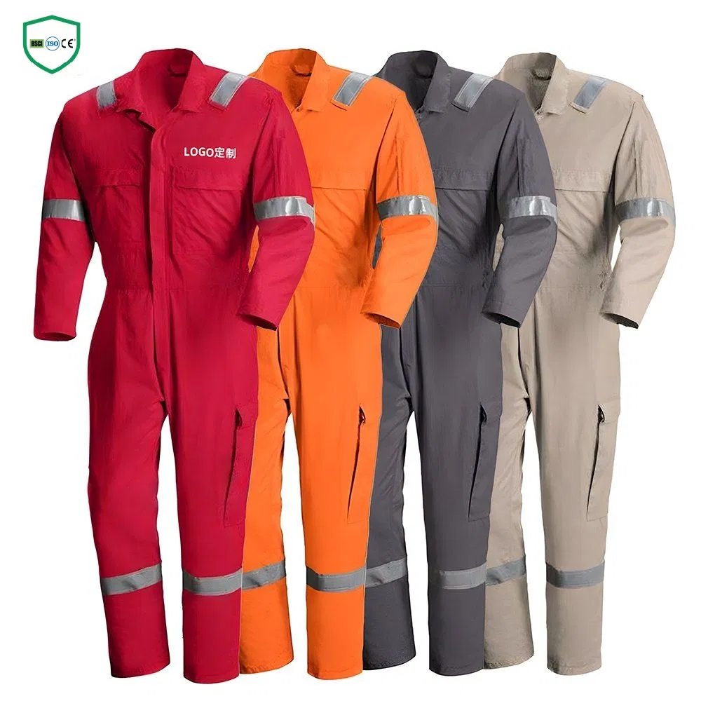 Breathable Cotton One Piece Work Coveralls for Mechanic Unisex Construction Work Suits