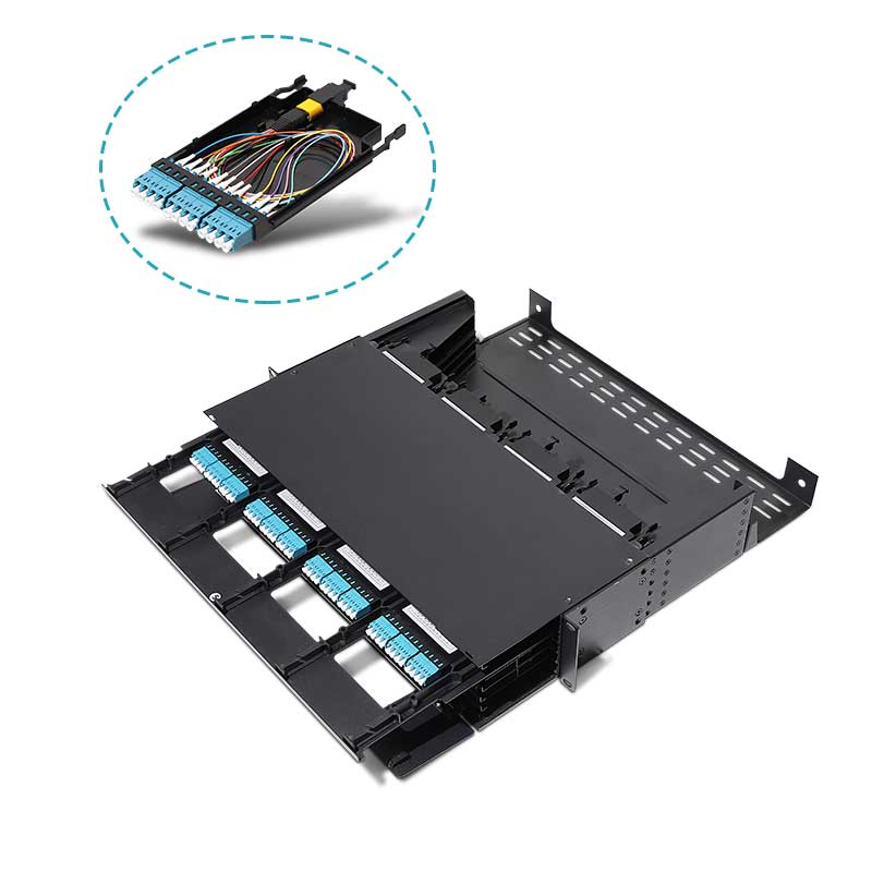 High Density 144 Core MPO MTP Fiber Optical Patch Panel