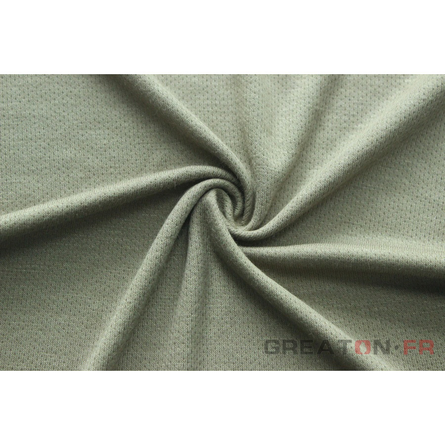 Tessuto a maglia bird eye in modacrilico e viscosa ignifugo ecologico per abbigliamento