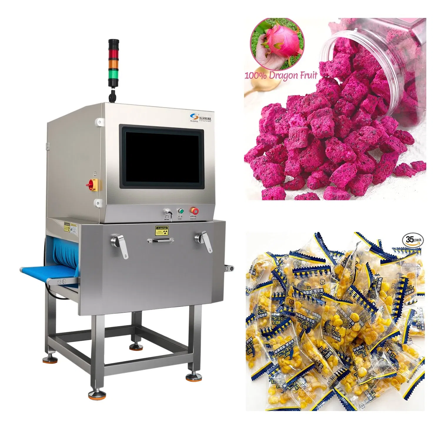 XR-400D Conveyor Belt Foreign Objects Detection X-ray Inspection System for Small Packaged Food