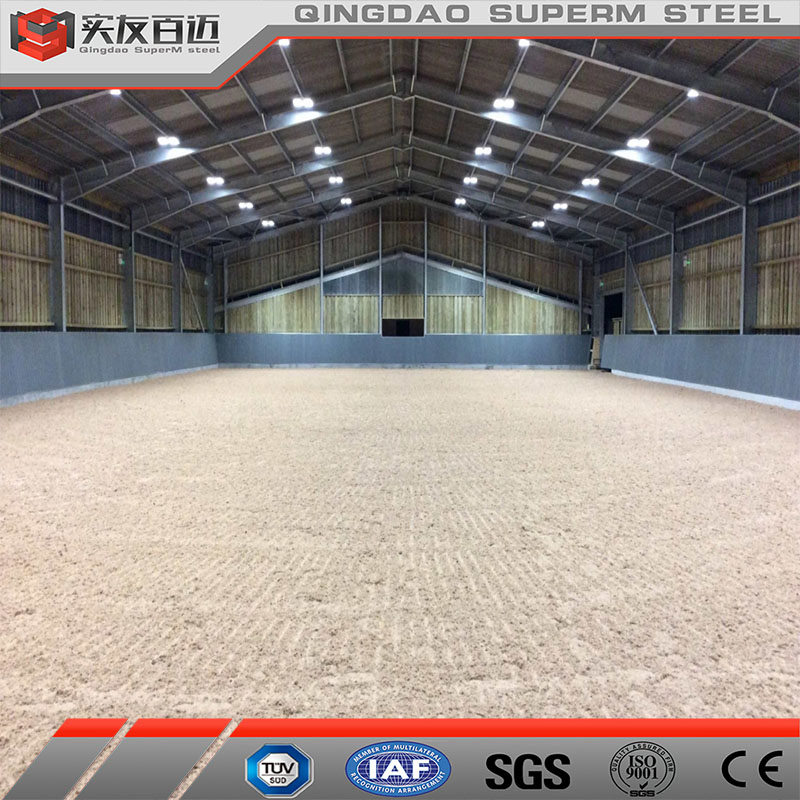 Prefabricated Steel Structure Shed Metal Riding Arenas Horse Stable Barn
