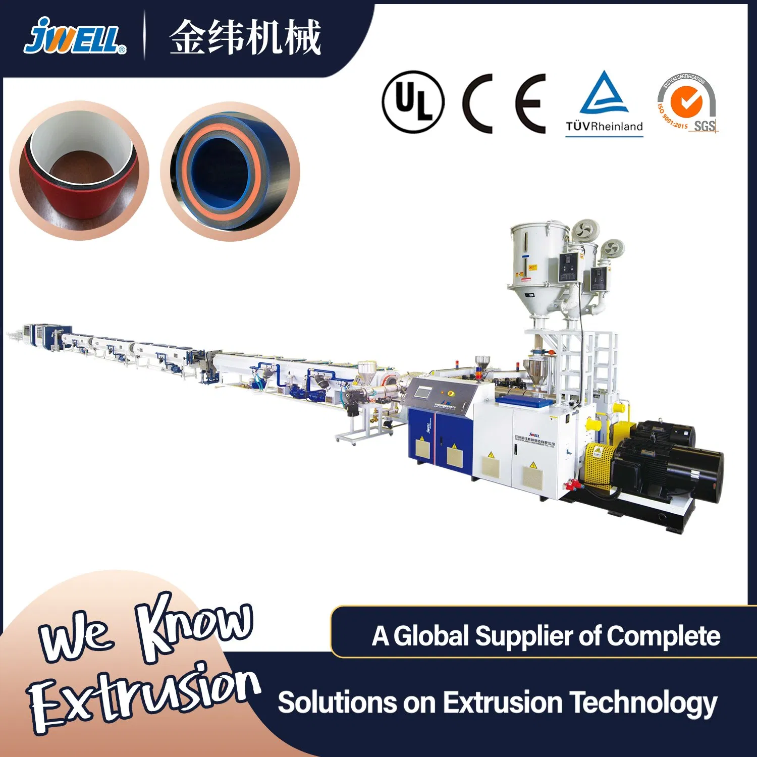 HDPE Multi-Layer Co-Extrusion Multifunctional Polyethylene Drainage Special-Application Plastic Tube Extrusion Line PPR Water Flow Pipe Making Machine