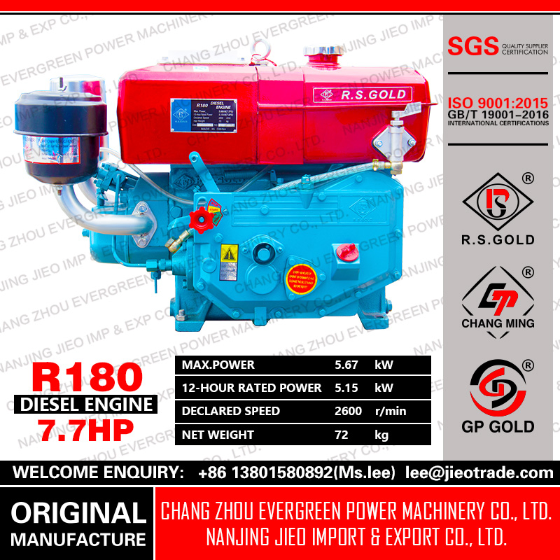 R180 Small Size Easy Maintenance Diesel Engine for Inland Waterway Vessels