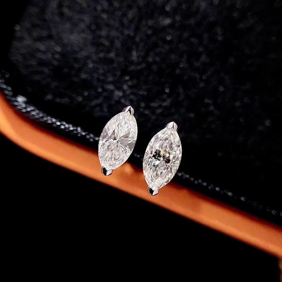 Lab Grown Diamond Round Marquise Customizable Diamond Earrings