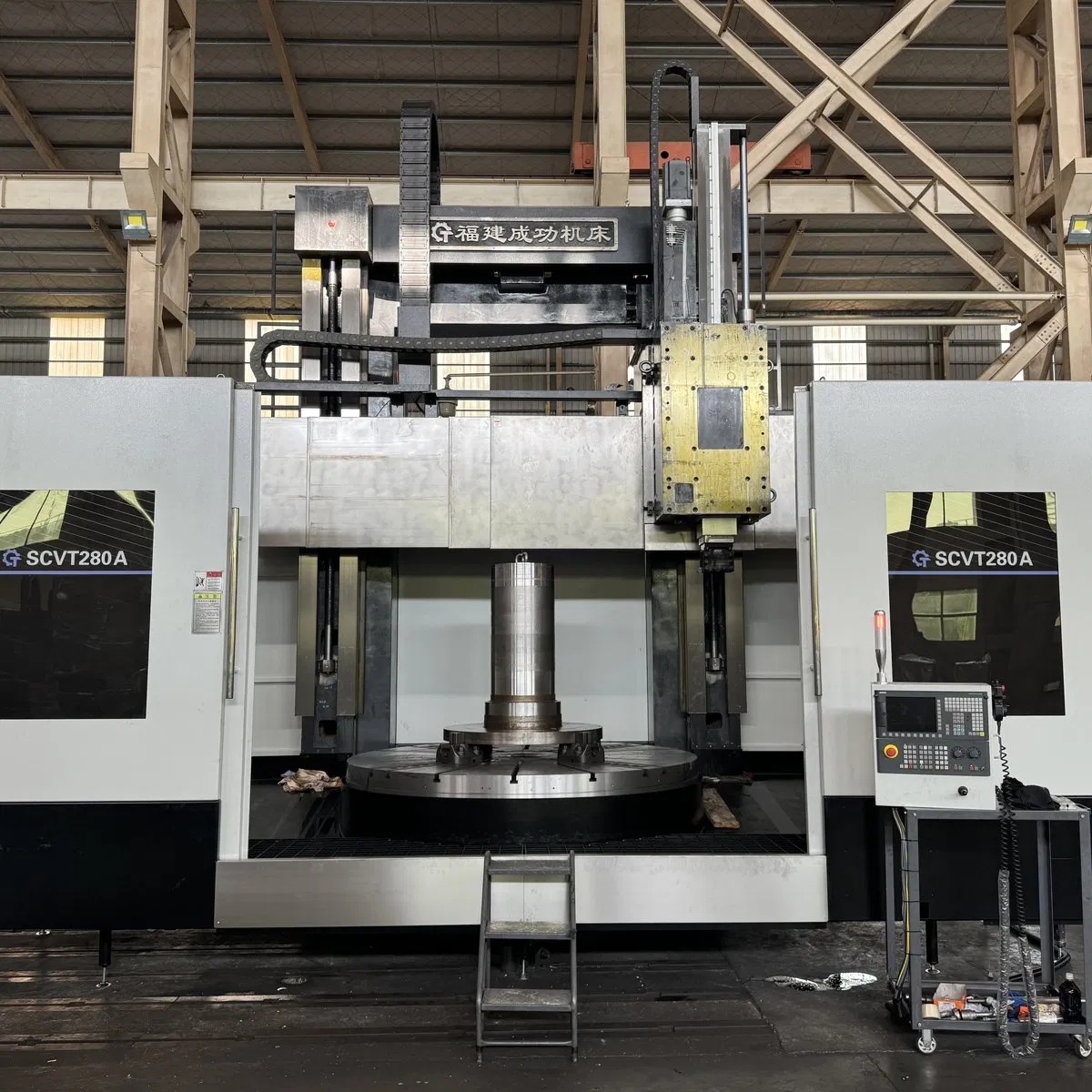 Tornio verticale a doppia colonna CNC con azionamento a motore DC
