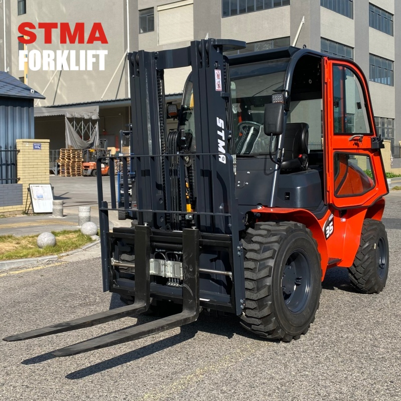 STMA Brand 2.5ton 3ton 3.5ton Rough Terrain Forklift with Yanmar Engine