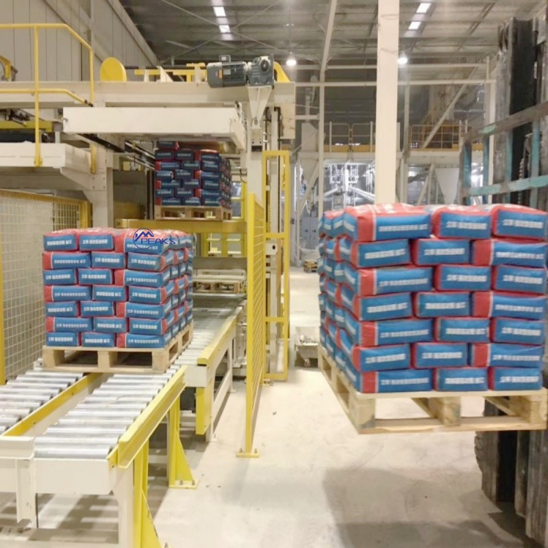 High Speed 25kg 50kg Bag Putty Powder High Level Palletizing Machine Automatic Bag Palletizer System