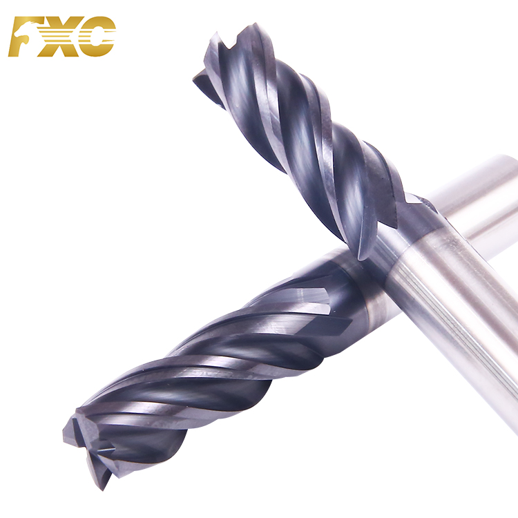 HRC60 Degrees Tungsten Carbide Coated End Mill for Stainless Steel Milling