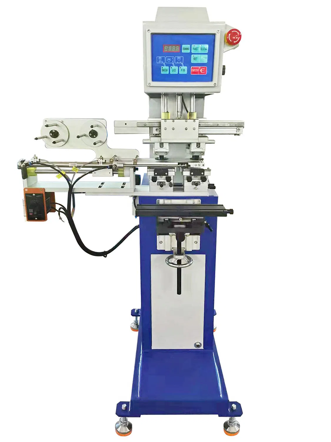 2 Color Pad Printer for Fabric T-Shirt Label Pad Printing Machine with Auto Cleaning
