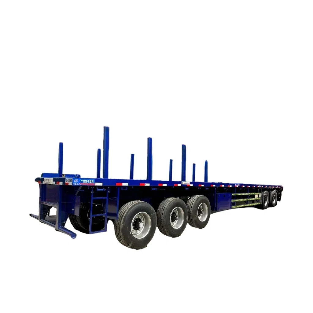 Heavy-Duty Flatbed Semi Trailer for Container Transport
