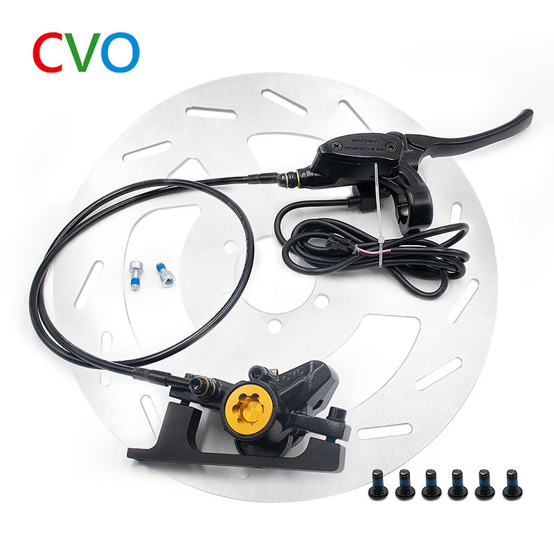 Set completo di freni a disco idraulici anteriori con motore elettrico per snow bike, kit freno olio grande per modifica bicicletta ricambi moto