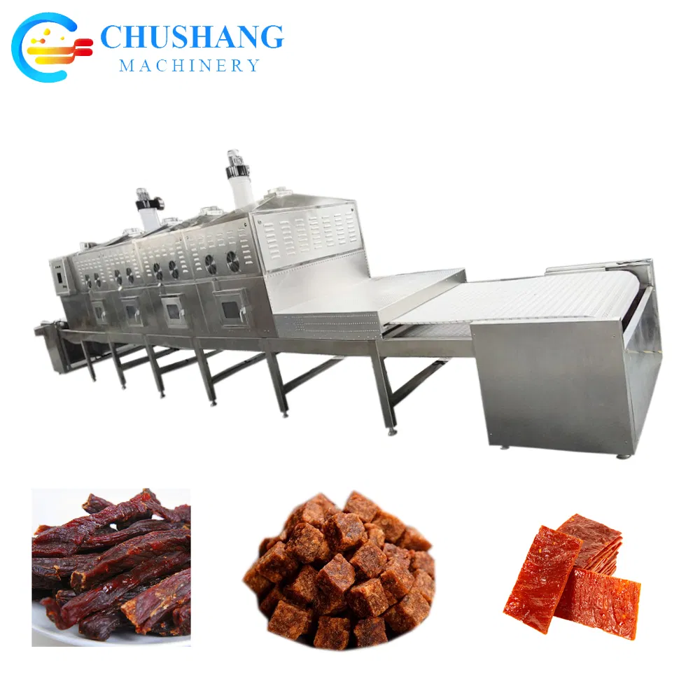 Continuous Belt Microwave Beef Jerky Pork Slices Meat Dryer Drying Sterilizing Machine